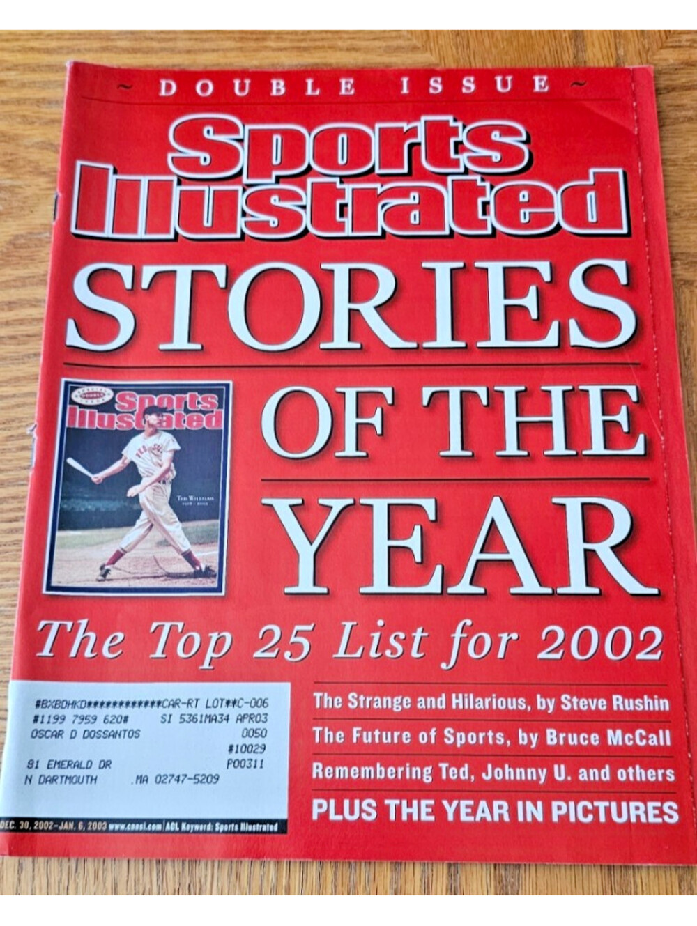 Sports Illustrated 2002 Stories Of The Year Top 25 List